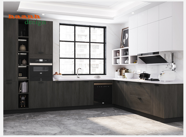 Tủ bếp gỗ công nghiệp hiện đại