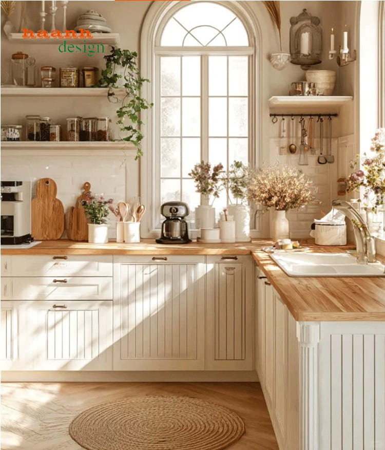 Tủ bếp gỗ tự nhiên