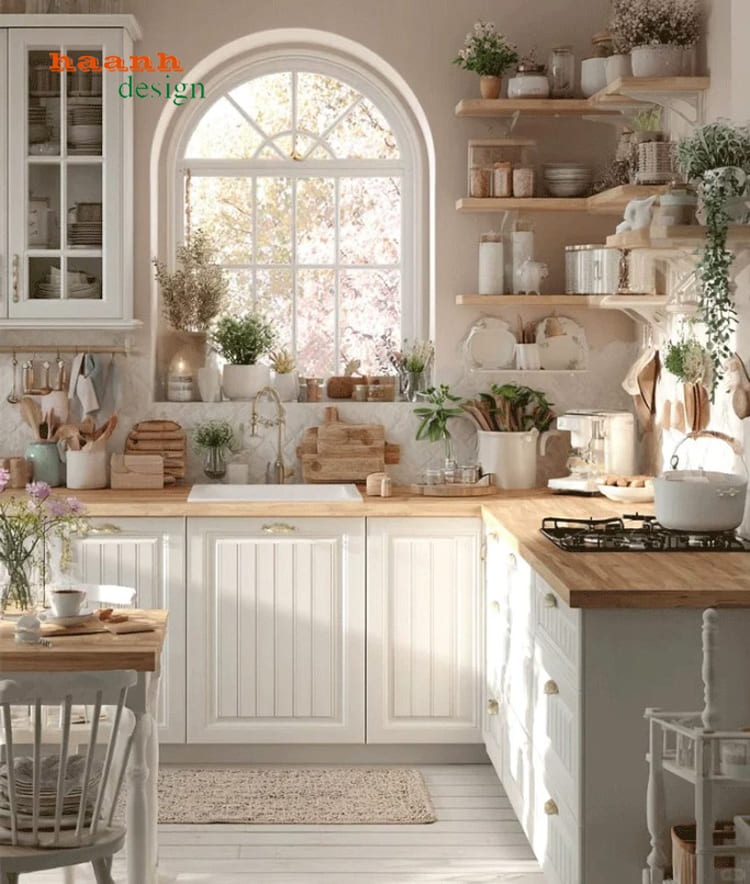 Tủ bếp gỗ tự nhiên