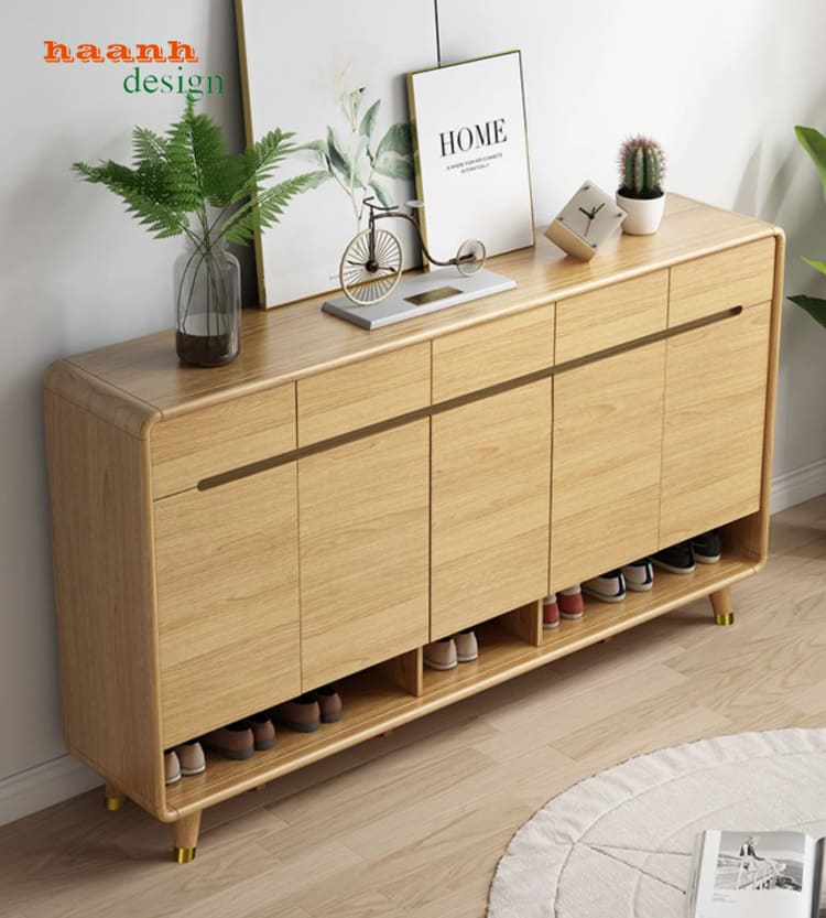 Tủ giầy dép gỗ công nghiệp bo góc hiện đại - TDC 009