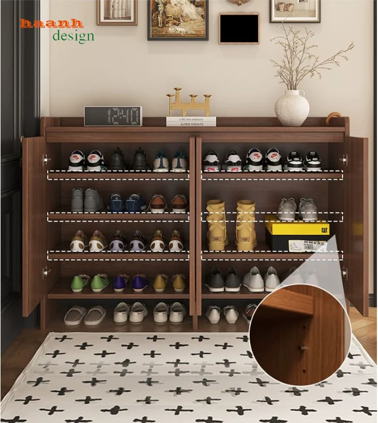 Tủ đựng giày gỗ công nghiệp melamine nhập khẩu