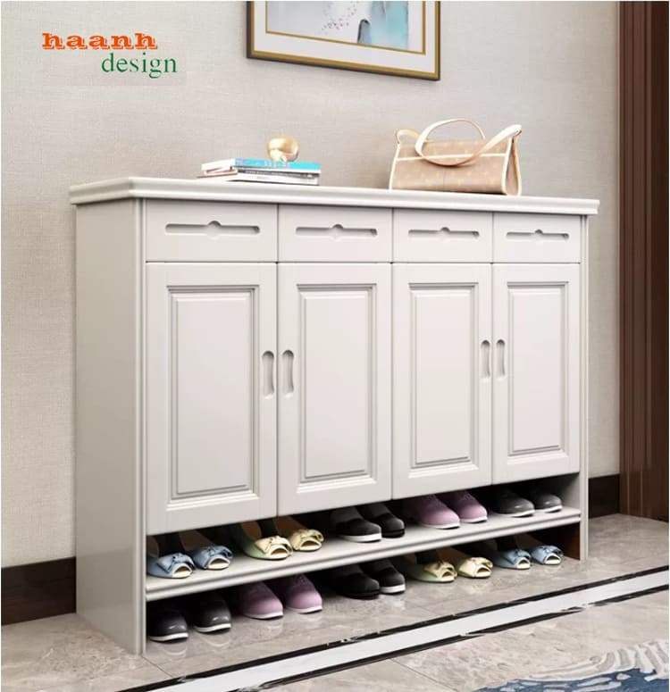 mẫu tủ giày dép bằng gỗ thiết kế hiện đại