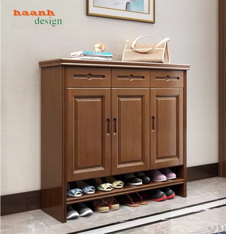mẫu tủ giày dép bằng gỗ sơn PU Inchem