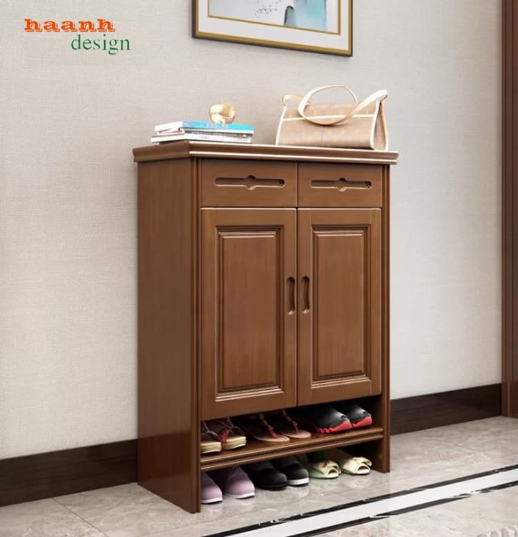 mẫu tủ giày dép bằng gỗ đẹp cho phòng khách