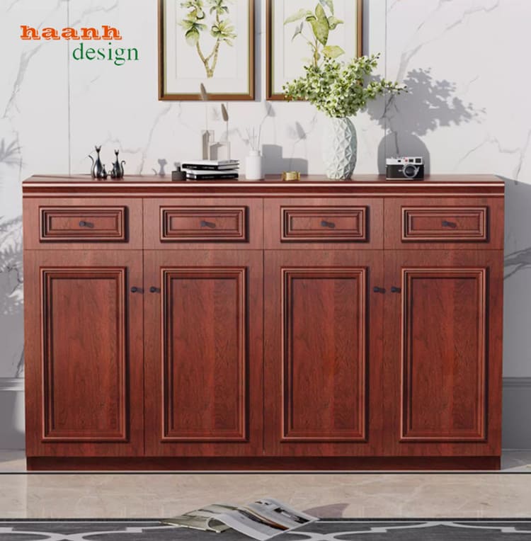 tủ đựng giày dép gỗ sồi tự nhiên