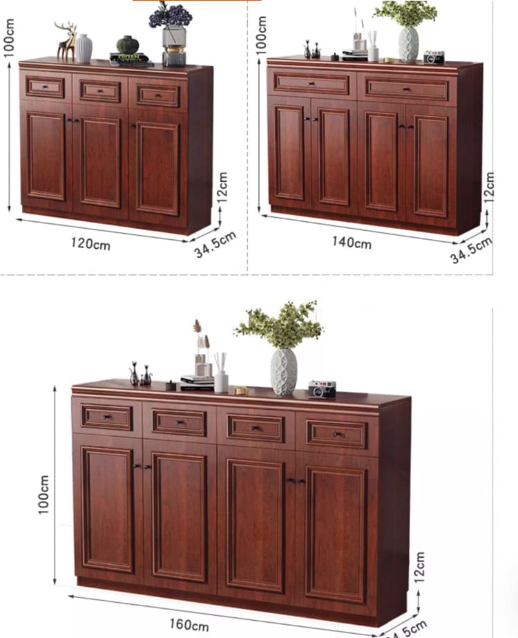 tủ giày dép gỗ sồi đẹp trong phòng khách