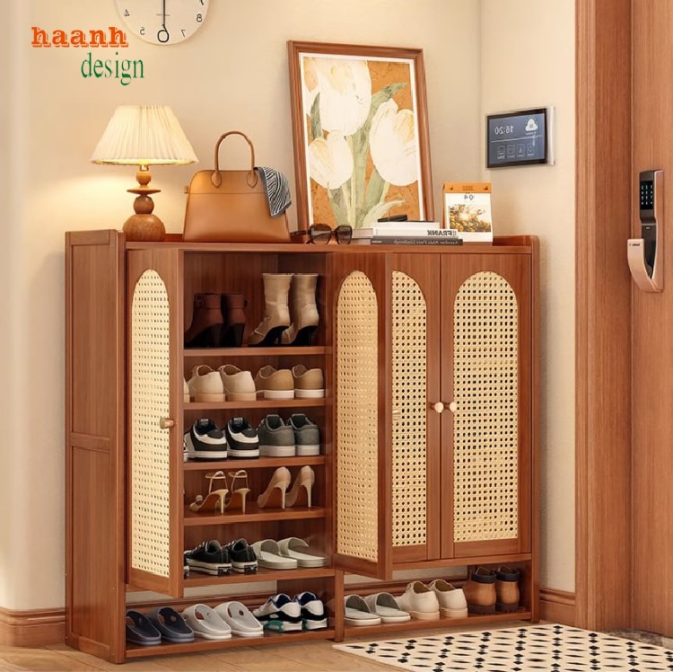tủ giầy đẹp chất liệu gỗ sồi tự nhiên nhập khẩu Nga