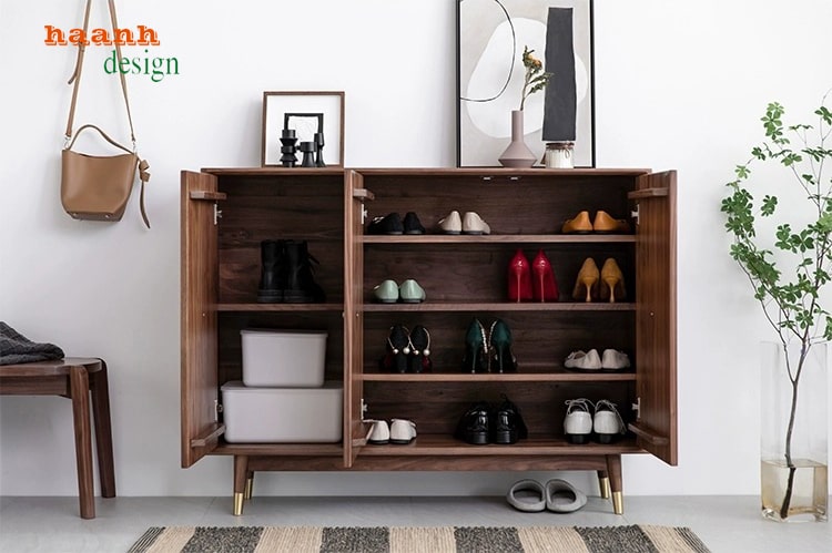 tủ đựng giày dép bằng gỗ tự nhiên