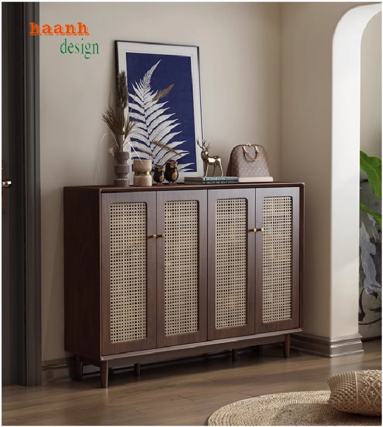 Thể hiện phong cách cá nhân với tủ giày dép gỗ sồi-TGH 006