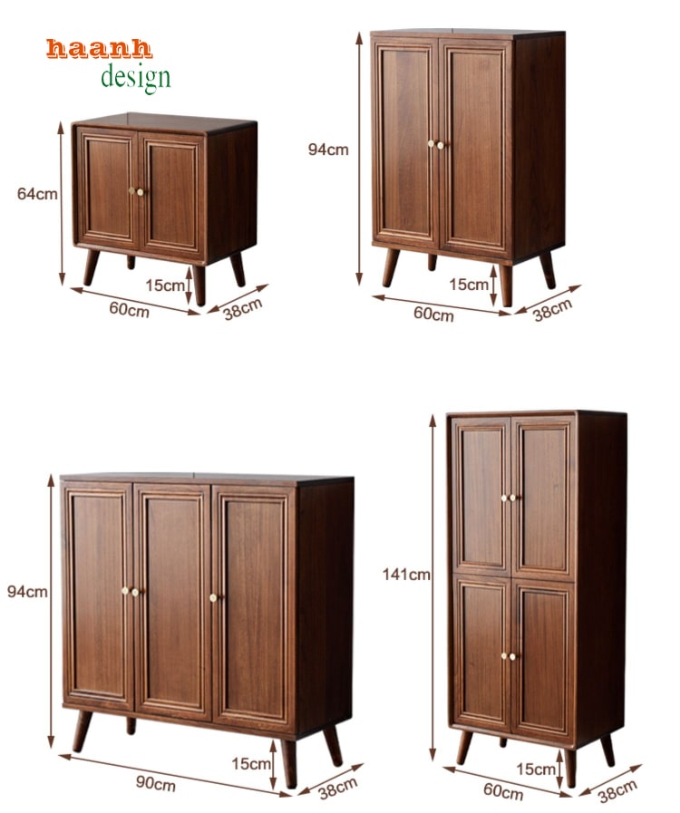 Tủ giày dép gỗ tự nhiên