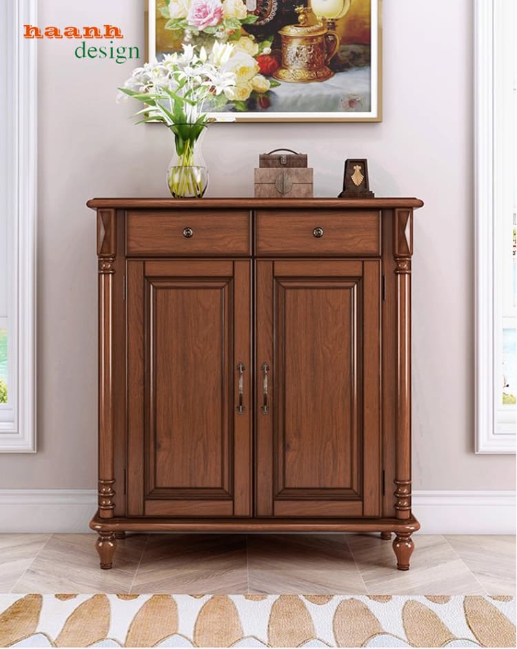 tủ gỗ để giày dép gỗ hương nhập khẩu lào
