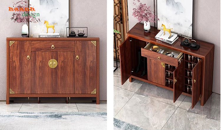 Tủ giầy dép gỗ tự nhiên đời minh