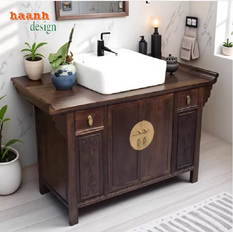 Sơn PU inchem bảo vệ bề mặt tủ gỗ phòng tắm Á Đông