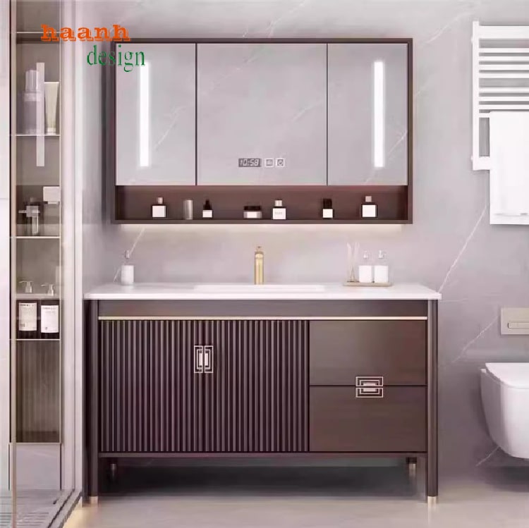 Tủ gỗ phòng tắm sơn PU chống ẩm mốc