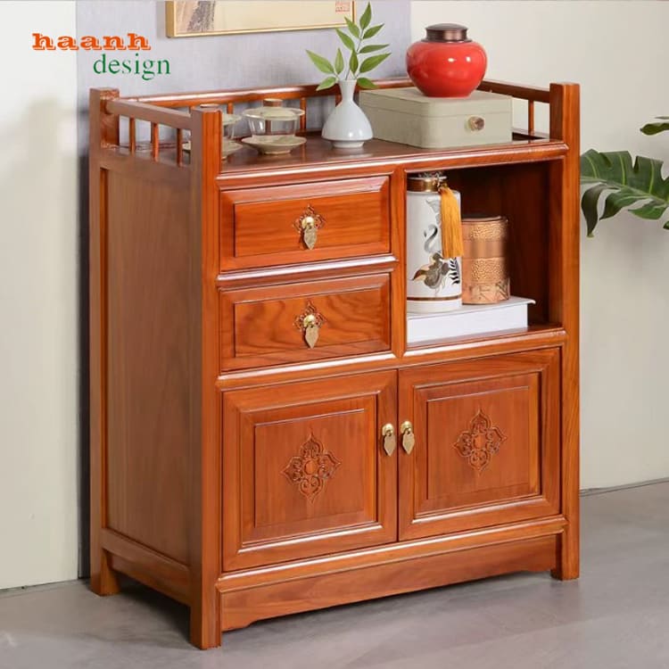 Tủ đựng đồ dùng nhà bếp phong cách Trung Hoa