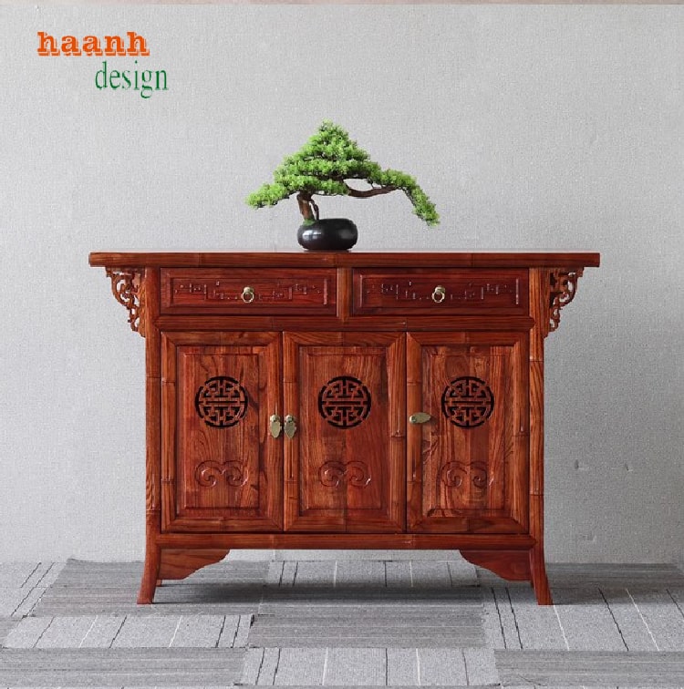 Nhiều ngăn tiện ích của tủ lưu trữ đồ phòng bếp gỗ sồi