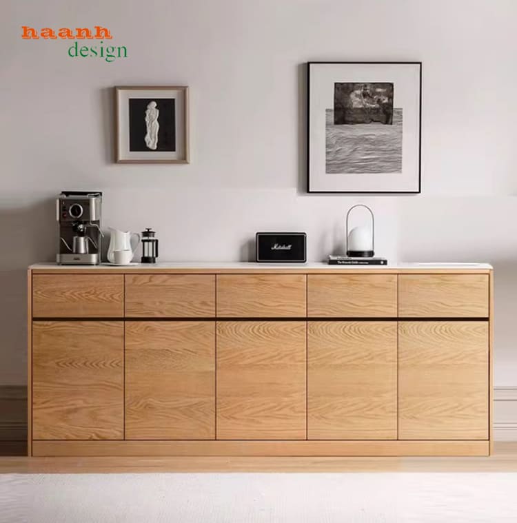Tủ lưu trữ ph&ograve;ng ăn gỗ c&ocirc;ng nghiệp MDF chống ẩm cao cấp