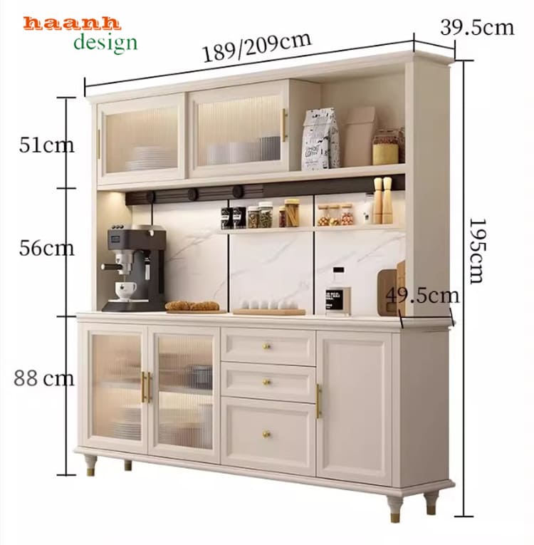 kệ gỗ lưu trữ phòng bếp đa năng