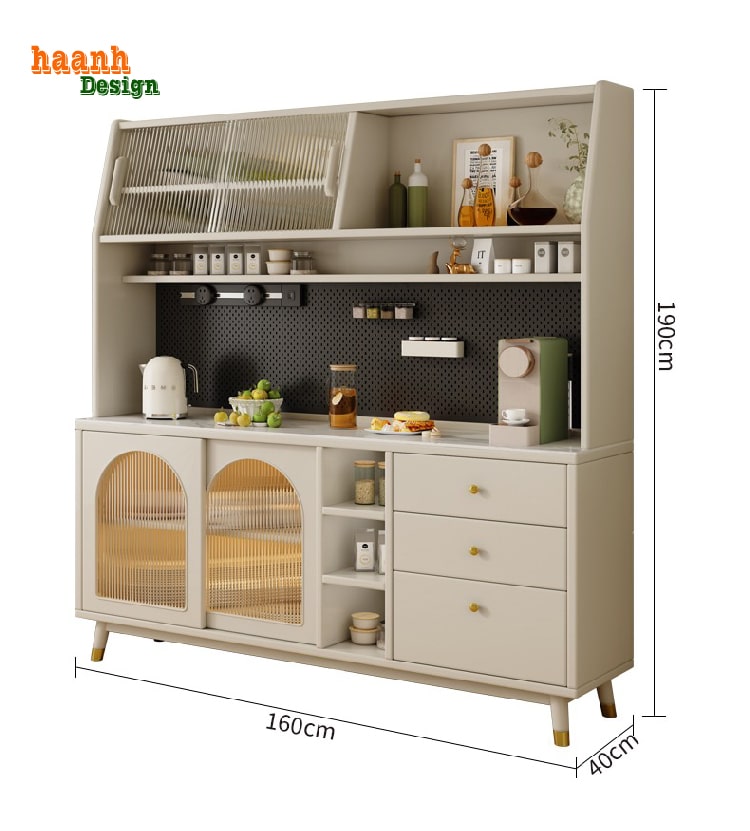 Tủ Lưu Trữ Phòng Bếp Gỗ Tự Nhiên