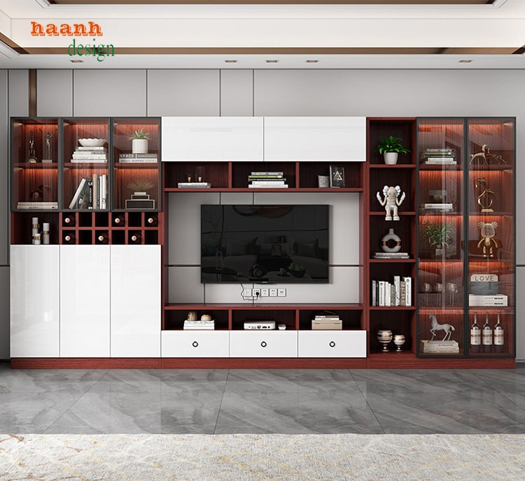 Tủ phòng khách gỗ công nghiệp