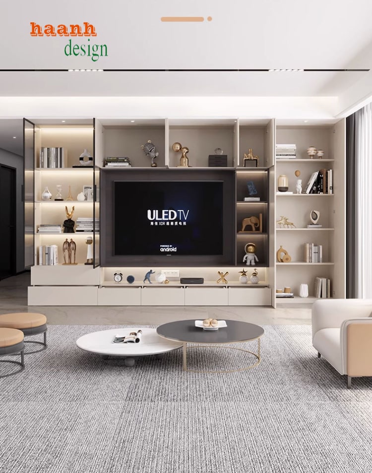 tủ trang trí phòng khách