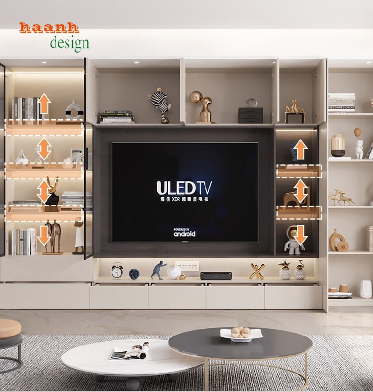 tủ trang trí phòng khách