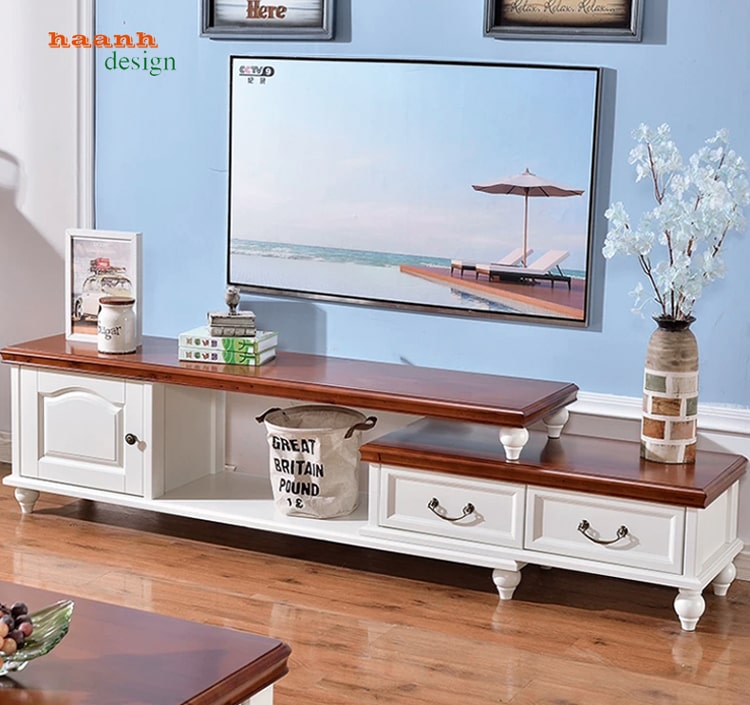 Tủ trang trí phòng khách gỗ tự nhiên