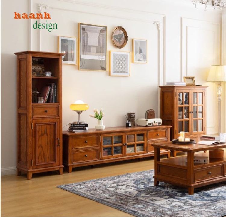 Mẫu tủ trang trí phòng khách phù hợp với nhiều không gian nội thất
