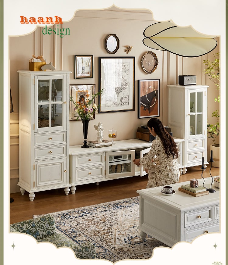 tủ trang trí phòng khách