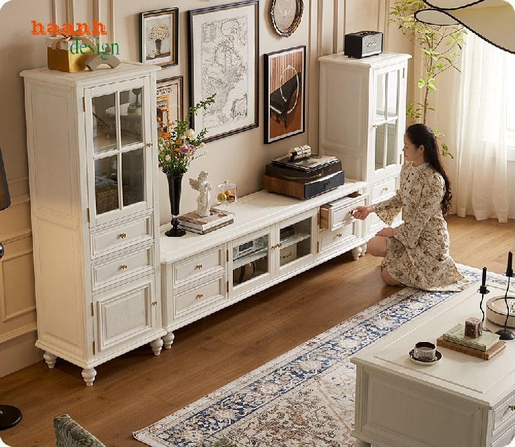 tủ trang trí phòng khách