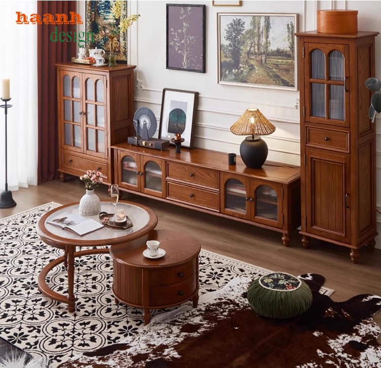 Tủ Gỗ Trang Trí Phòng Khách Đẹp – Giá Tốt, Chất Lượng Cao-TCC 012