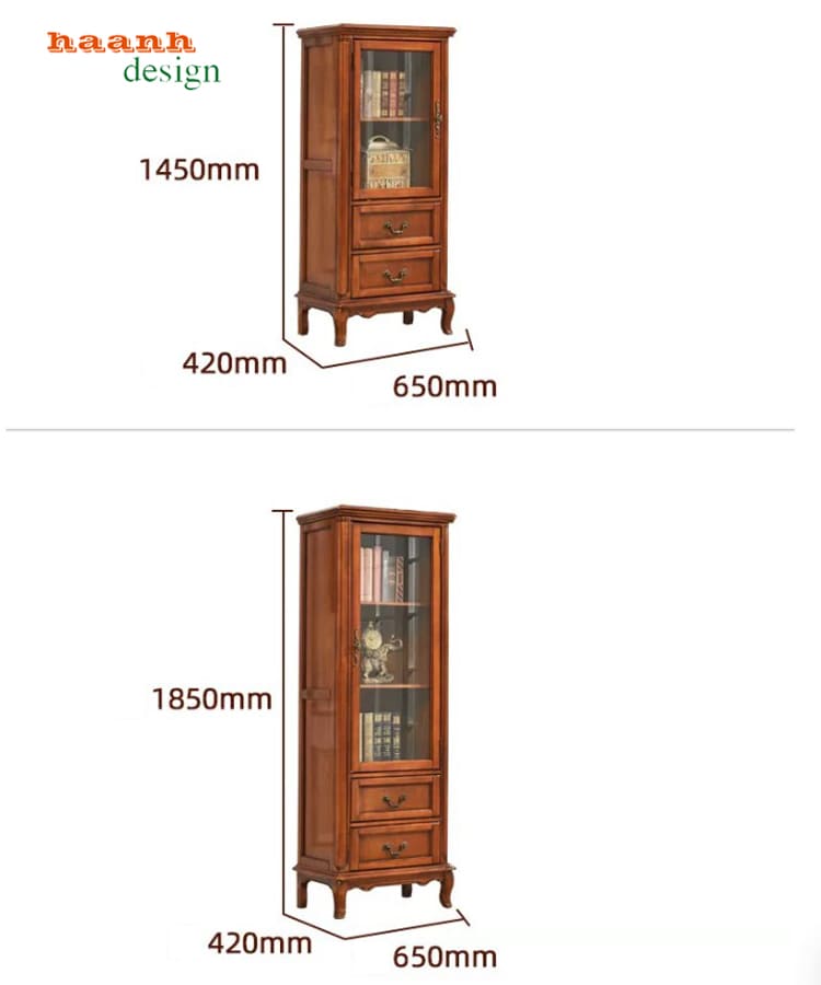 tủ phòng khách cổ điển cao cấp nhập khẩu