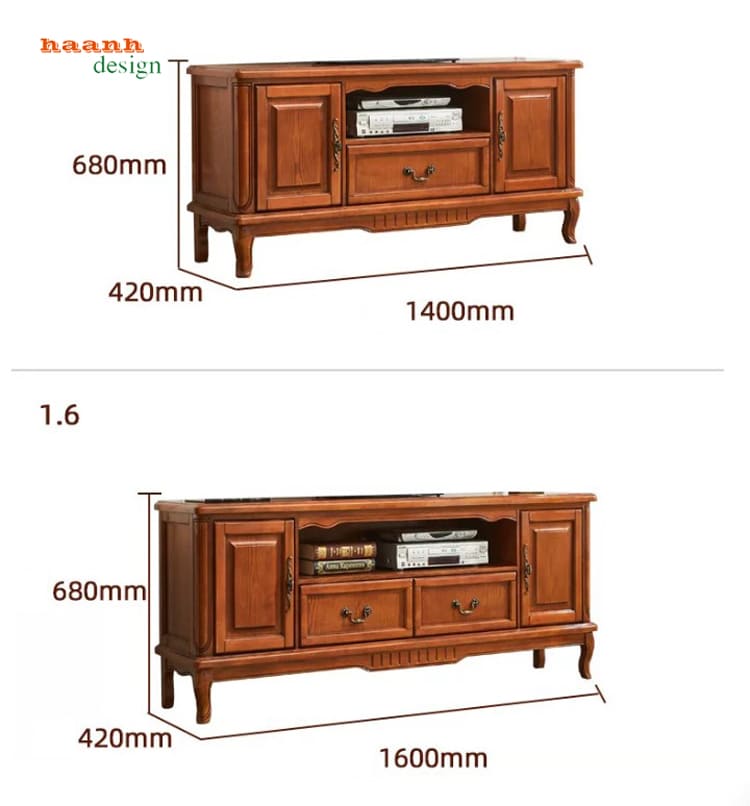 tủ phòng khách cổ điển gỗ tự nhiên nhập khẩu