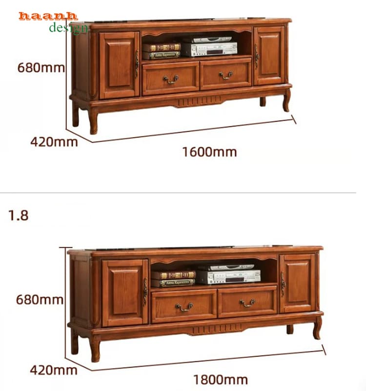 tủ phòng khách cổ điển đẹp sang trọng