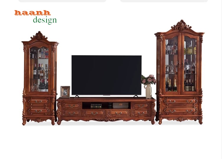 Tủ bầy phòng khách tân cổ điển