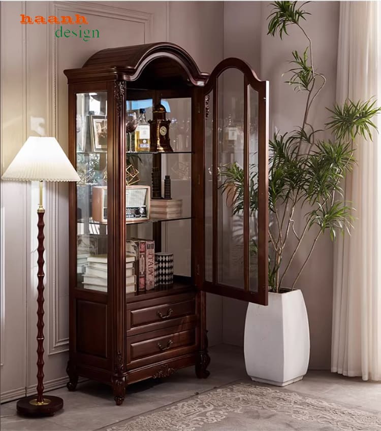 tủ rượu tân cổ điển phòng khách châu âu