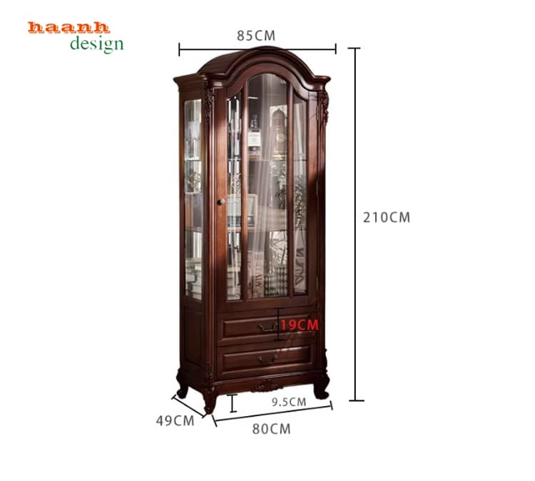 tủ rượu tân cổ điển đẹp cao cấp sang trọng