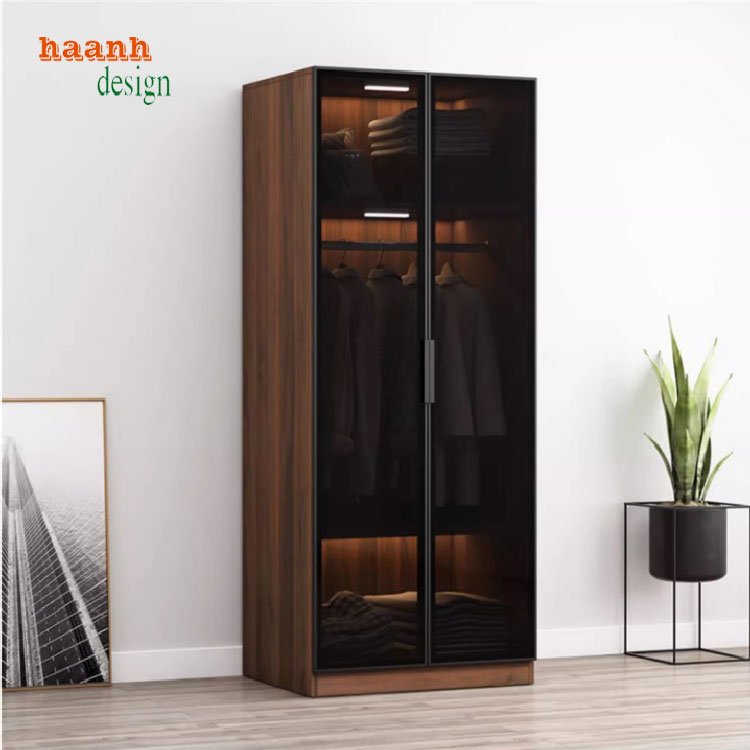 tủ quần áo gỗ cánh kính