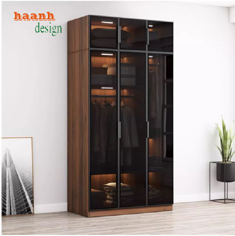 tủ quần áo gỗ cánh kính