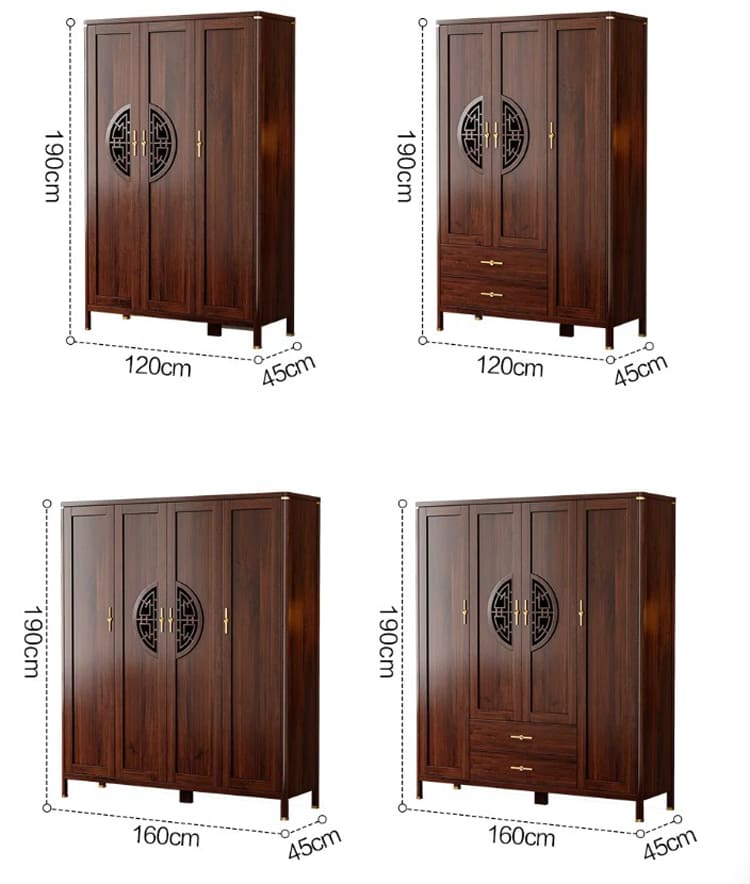 Tủ quần áo gỗ sồi nhập khẩu hoàn thiện
