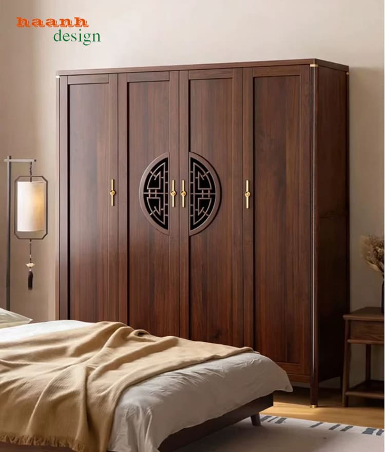 Tủ quần áo gỗ sồi cao cấp