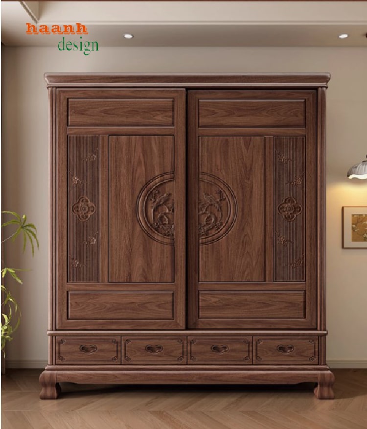 tủ quần áo cánh chạm