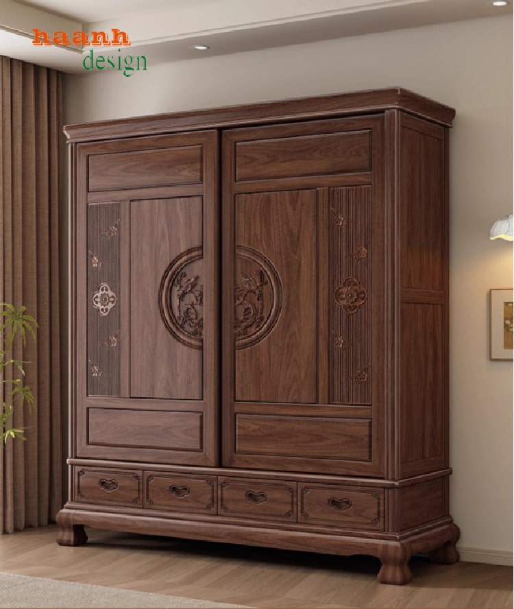 tủ quần áo cánh chạm
