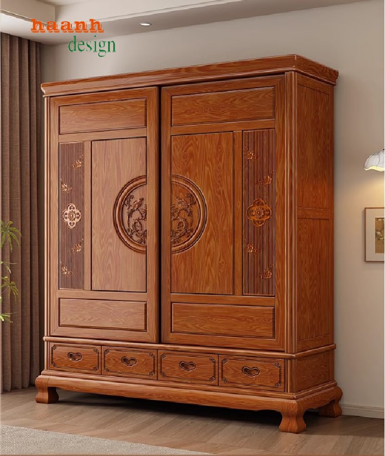 tủ quần áo cánh chạm