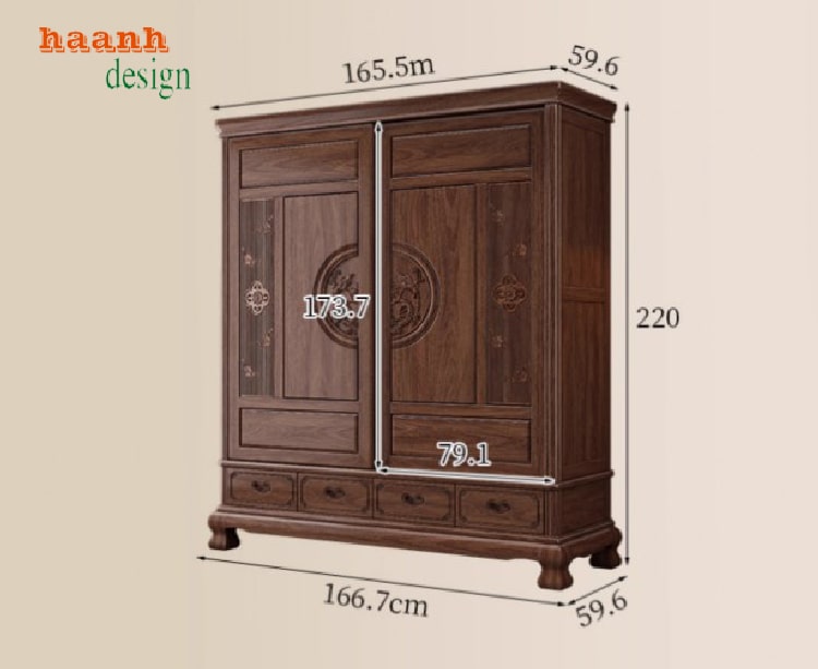 tủ quần áo cánh chạm