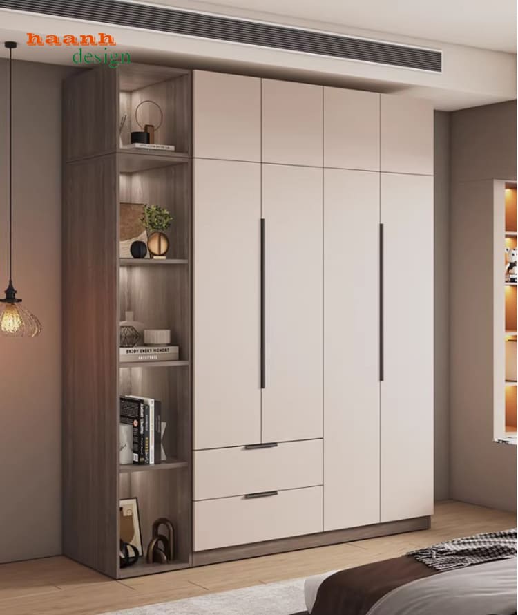 phụ kiện Blum trên tủ quần áo gỗ công nghiệp đẹp