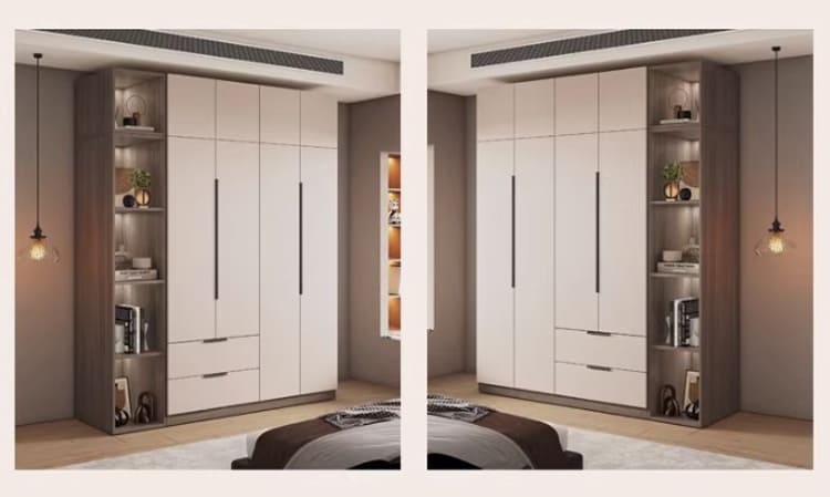 mẫu tủ quần áo gỗ công nghiệp đẹp phong cách hiện đại