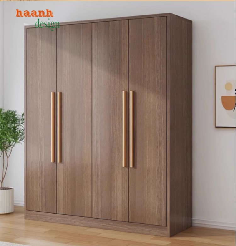 Tủ quần áo gỗ công nghiệp với bản lề Hafele chất lượng cao