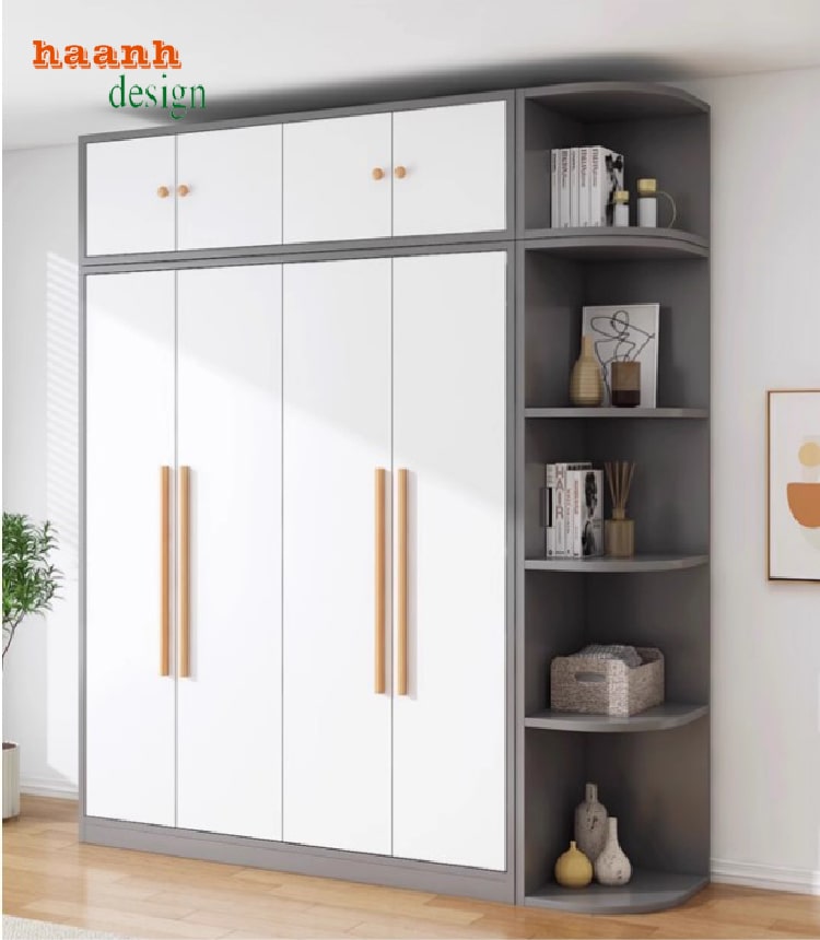 Thiết kế phối màu hiện đại cho tủ gỗ công nghiệp 3 cánh