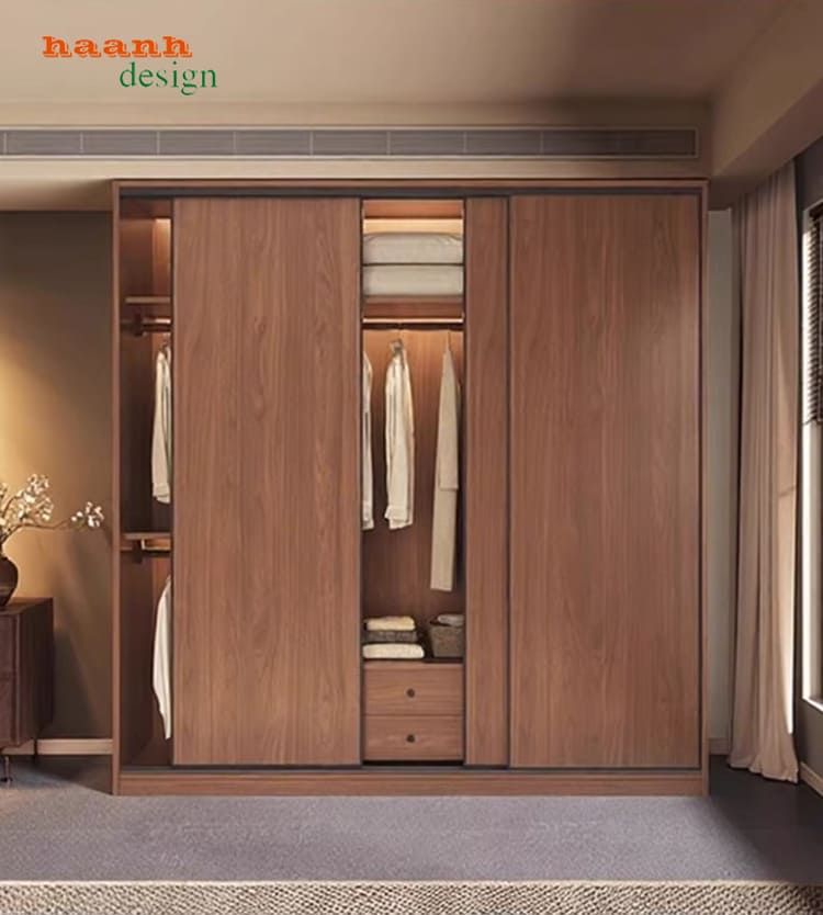 phụ kiện ray trượt tủ quần áo gỗ ép Hafele